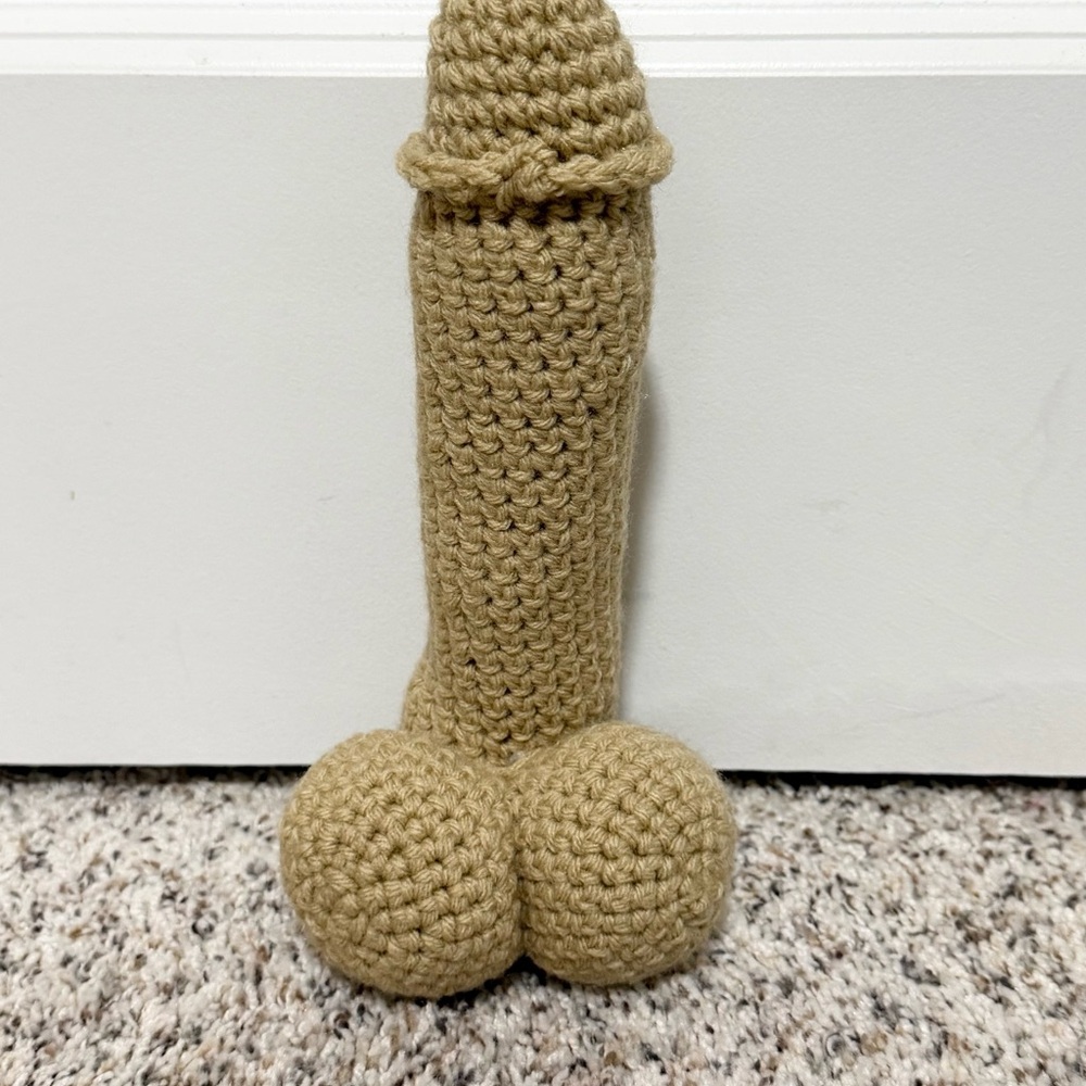 Handmade Crochet Novelty Toy Handmade gag gift crochet male private part funny